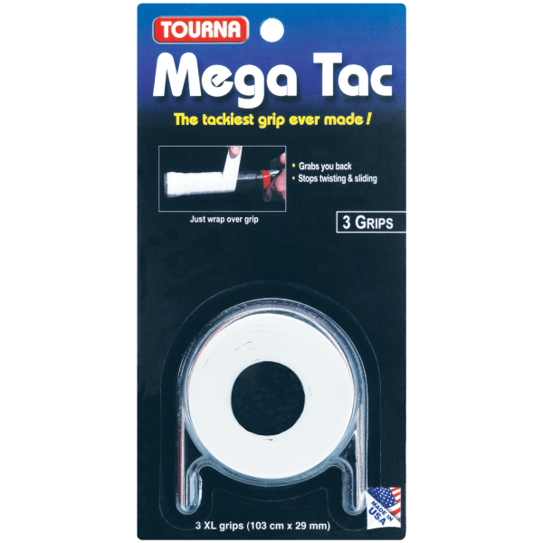 Tourna Mega Tac 3er - overgreb - hvid 3 stk.